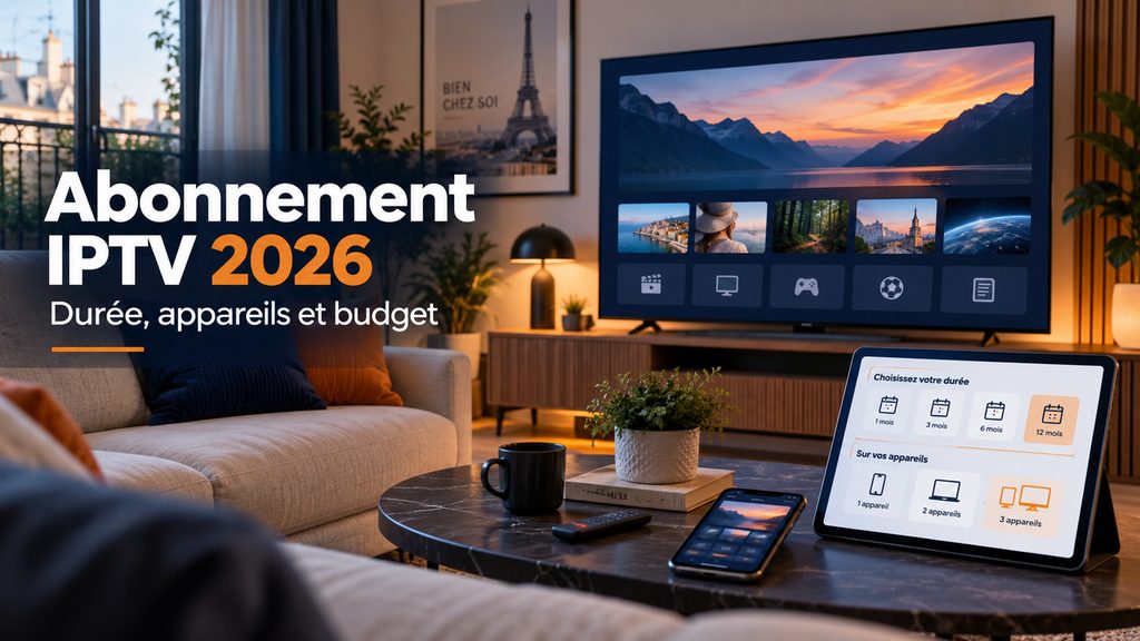 Abonnement IPTV 2026 : choix de la durée, des appareils et du budget