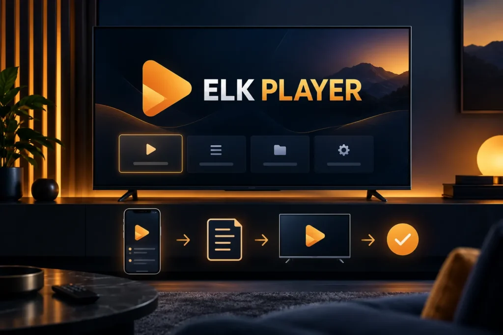 Installation d’ELK Player avec playlist M3U sur Smart TV