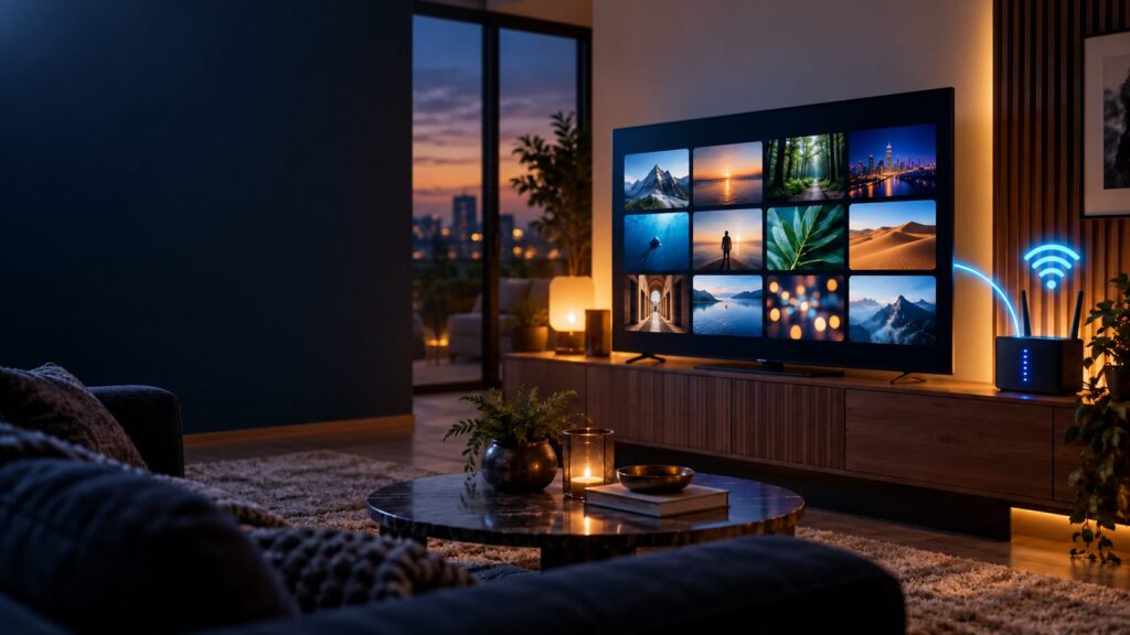 IPTV internet connection between a home router and television