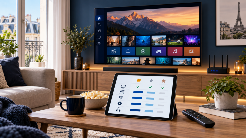 Comparaison du meilleur abonnement IPTV en France sur Smart TV