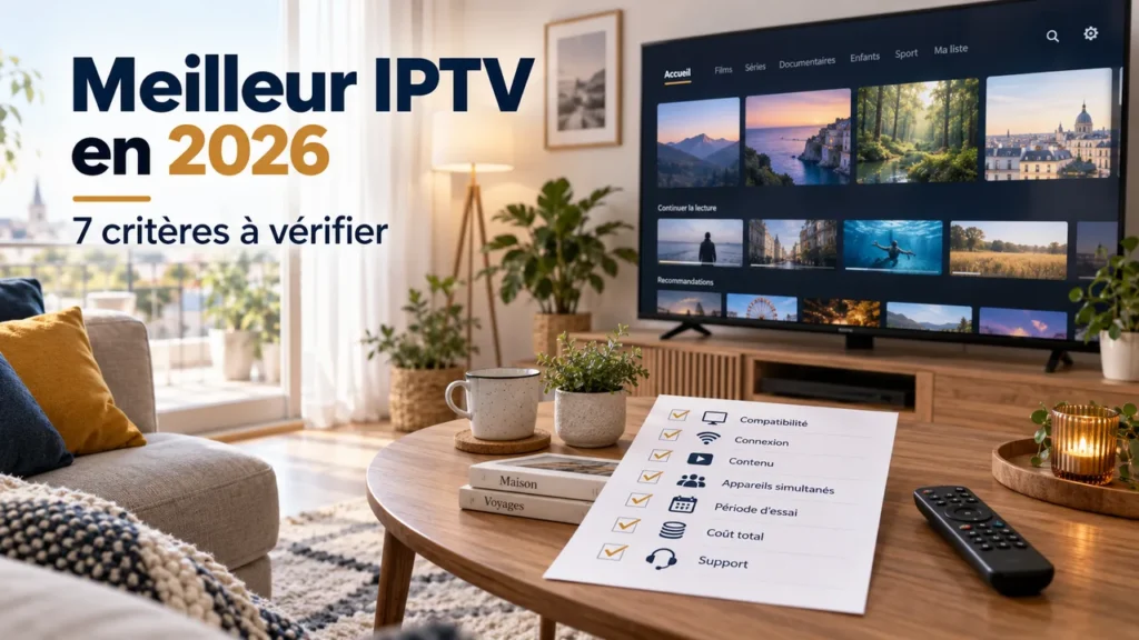 Meilleur IPTV en 2026 : sept critères à vérifier sur Smart TV
