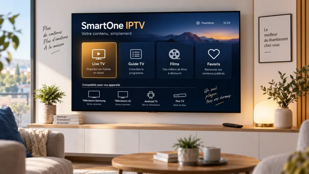 Configuration SmartOne IPTV sur une Smart TV compatible